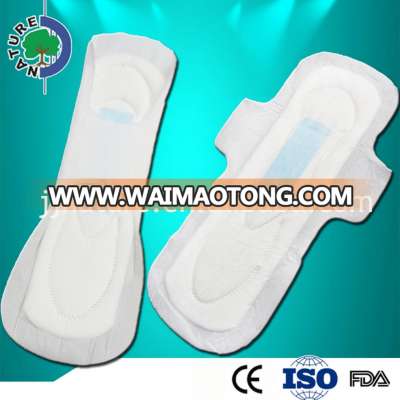 2017 SAP Core Fluff Pulp Regular Size Sanitary Pads With Wings